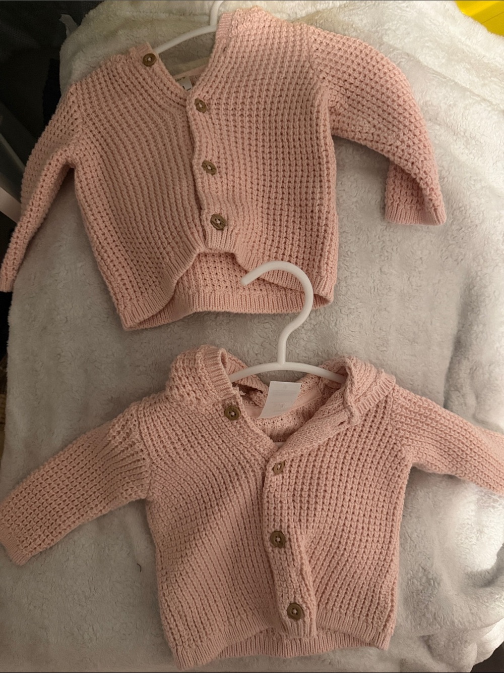 Baby Knit Button-Front Sweater Cardigan - Pink